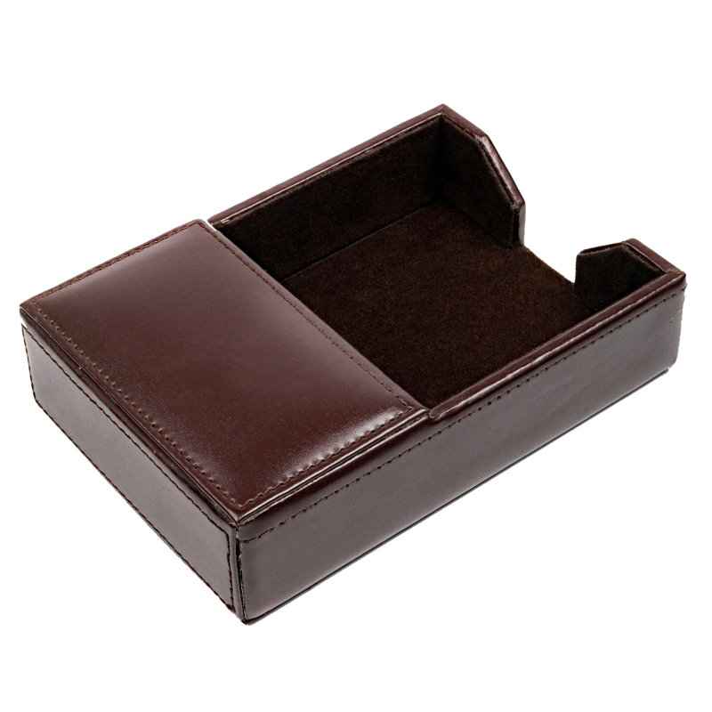Porte-bloc-notes en cuir Gribble, Brun foncé