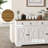 Farmhouse Sideboard Buffet Cabinet - 4 Barn-Style Doors With 2 Drawers & Adjustable Storage Shelves