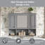 Armoire à pharmacie murale 35 po x 28 po, armoire de salle de bain moderne avec miroir, armoire à miroir avec tablettes ouvertes-338008532