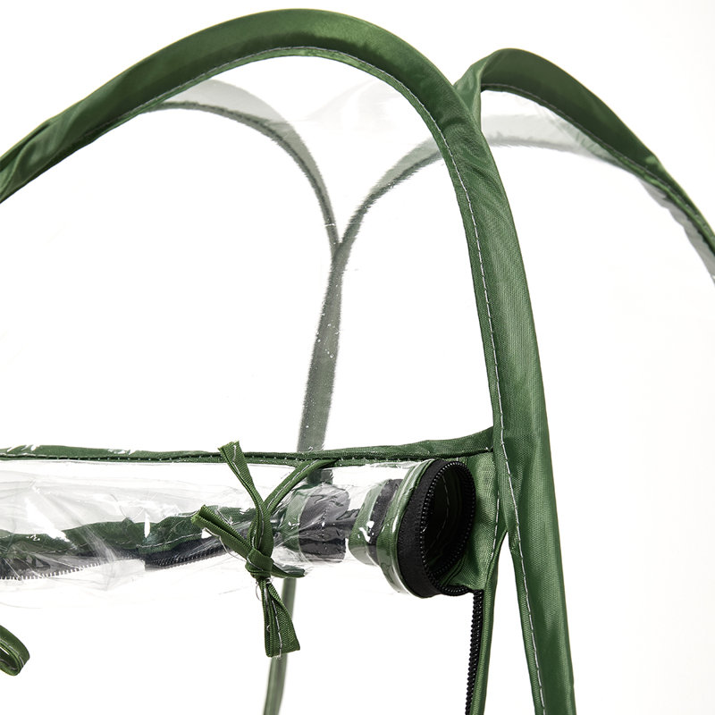 Transparent dark green trim foldable Greenhouses