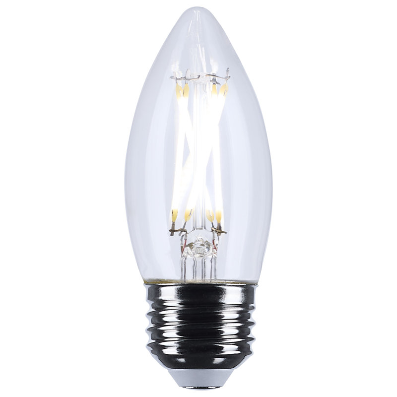  B11 DEL à culot moyen transparent CCT 120 volts, 5000 kelvins, 5,5 W, 500 lumens