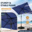Parasol de patio rectangulaire 9,8 × 6,4 pi-130044161