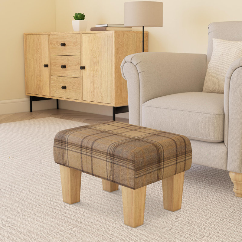 Manufactured Wood Accent Stool, Natural, Natural Cream