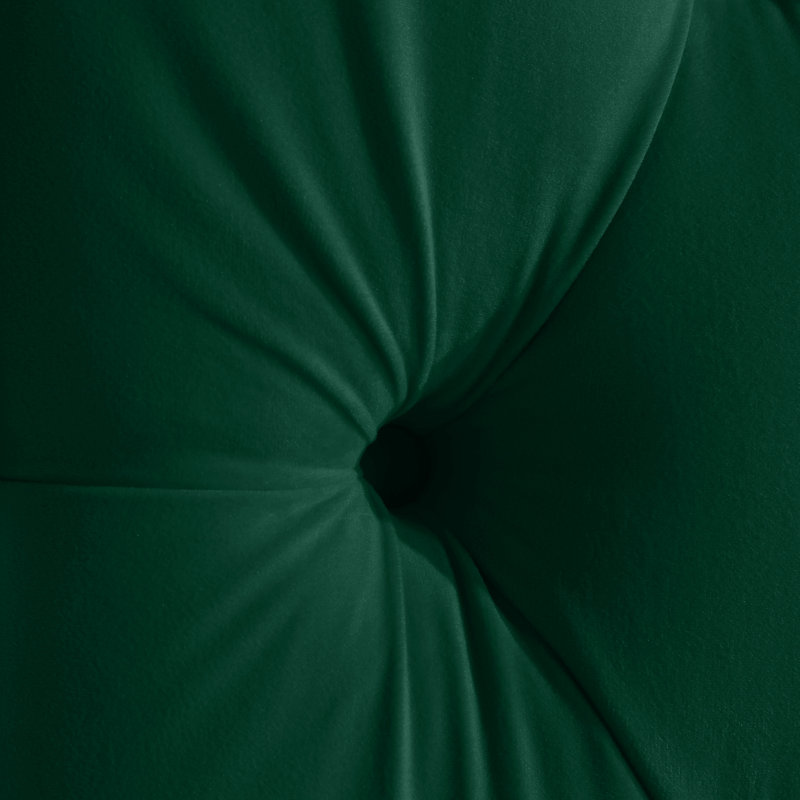 Dymph Upholstered Wingback Bed, Full, Green Velvet