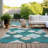 Washable Geometric Indoor / Outdoor Rug-109569966