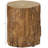 Tree Stump Stool,Round Tabletop Decorative End Table , Concrete Side Table with Wood Grain Finish for Indoors and Outdoors