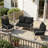 6.5″ Outdoor Replacement Cushion Set, Deep Seating Seat / Back Cushion Set, 24″W X 24″ D, Set Of 2-1568410401