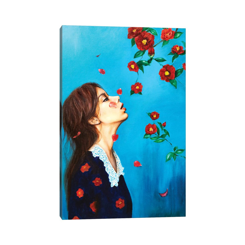 Homesick: Camellia by Eury Kim - Wrapped Canvas Gallery-Wrapped Canvas Giclée, 20.32 cm H x 30.48 cm W