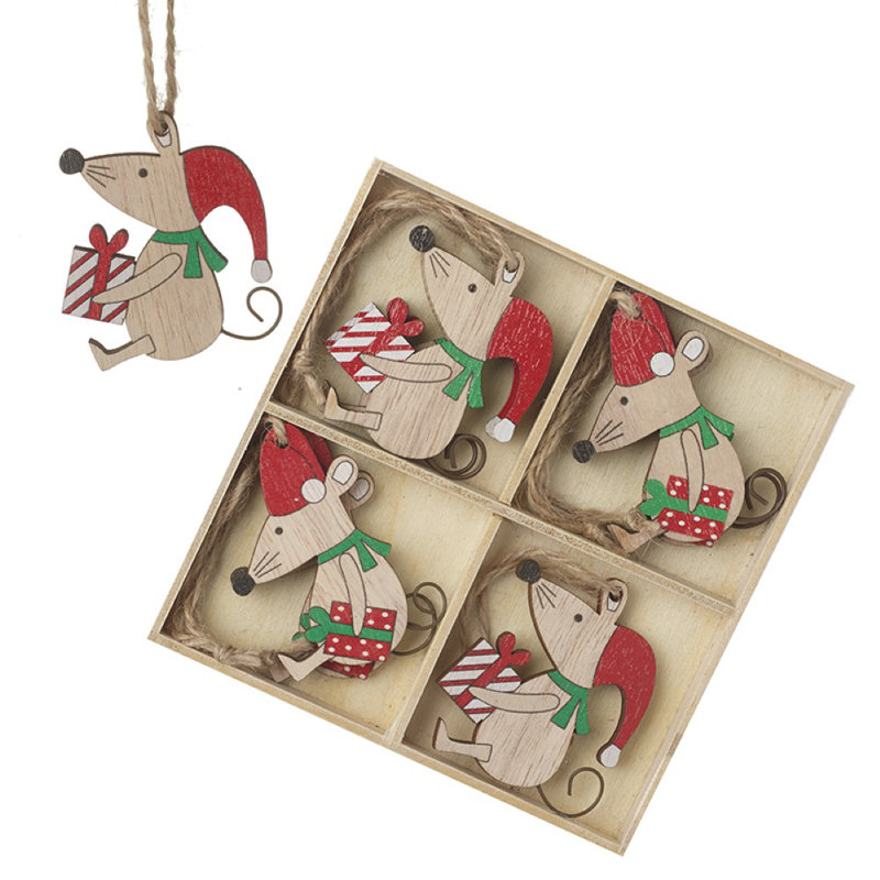 13cm Wood Hanging Figurine Ornament