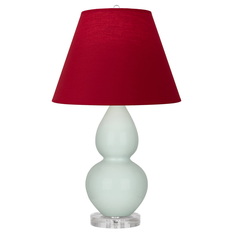 Petite lampe d'appoint à double gourde, Céladon, Rouge