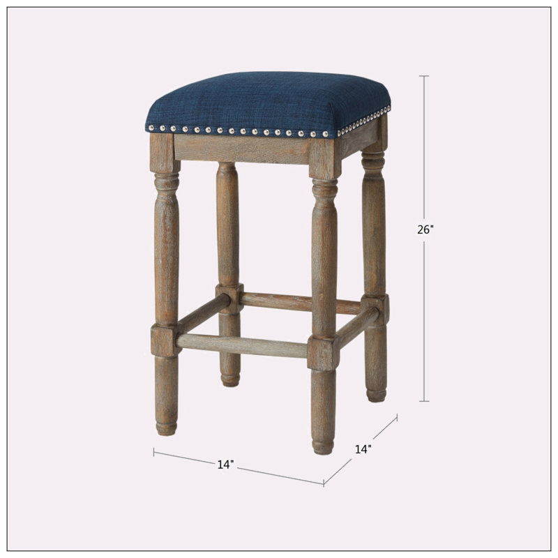 Tabouret de comptoir 26 Darrielle, Bleu