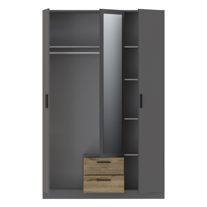 3 Door Manufactured Wood Wardrobe