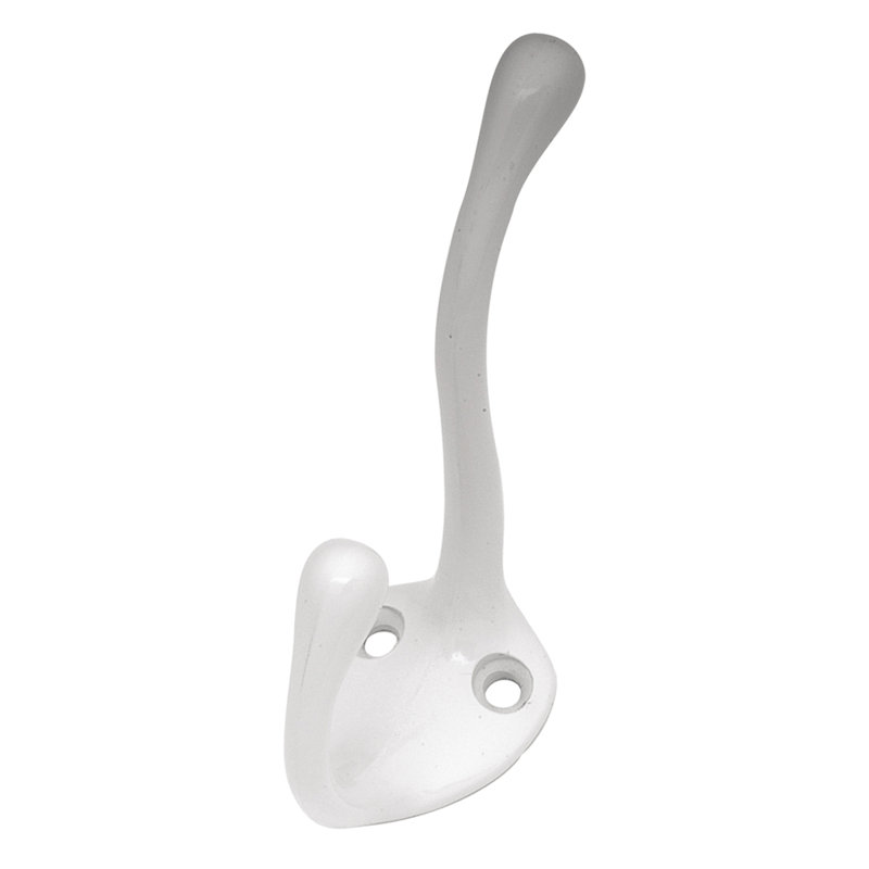 Zinc Wall Hook, White