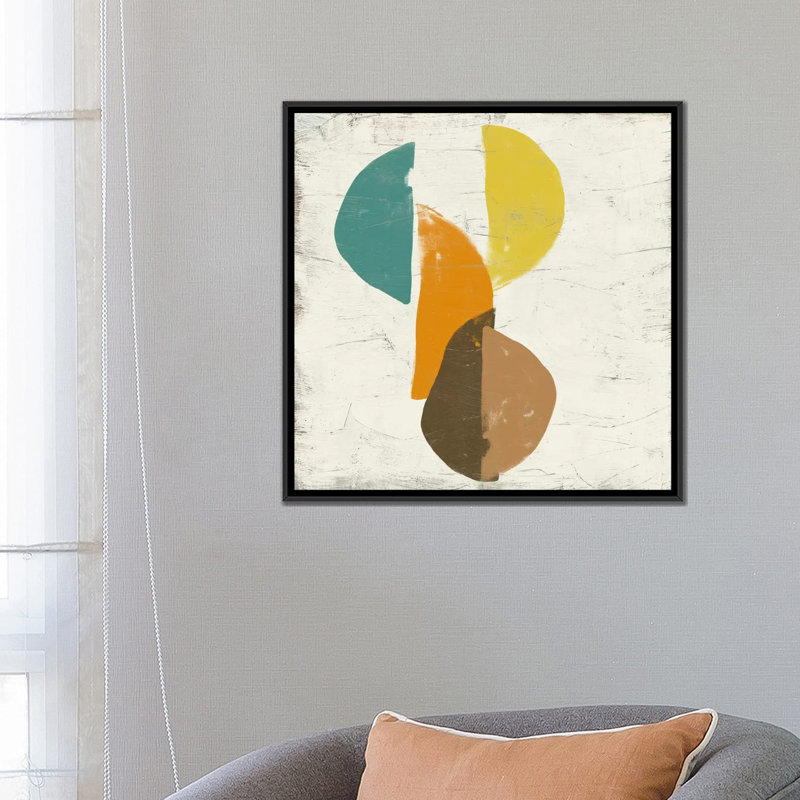 « mobile iv », impression sur toile, H 18 po x l 18 po x P 1,5 po, Toile avec cadre noir, Pas de tapis