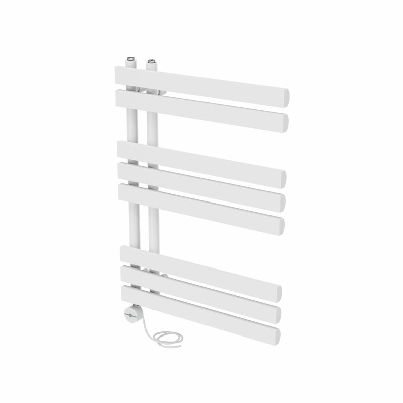 Cashtin Designer Towel Rail Heated Towel Rails, White, 80cm H x 60cm W x 7.35cm D