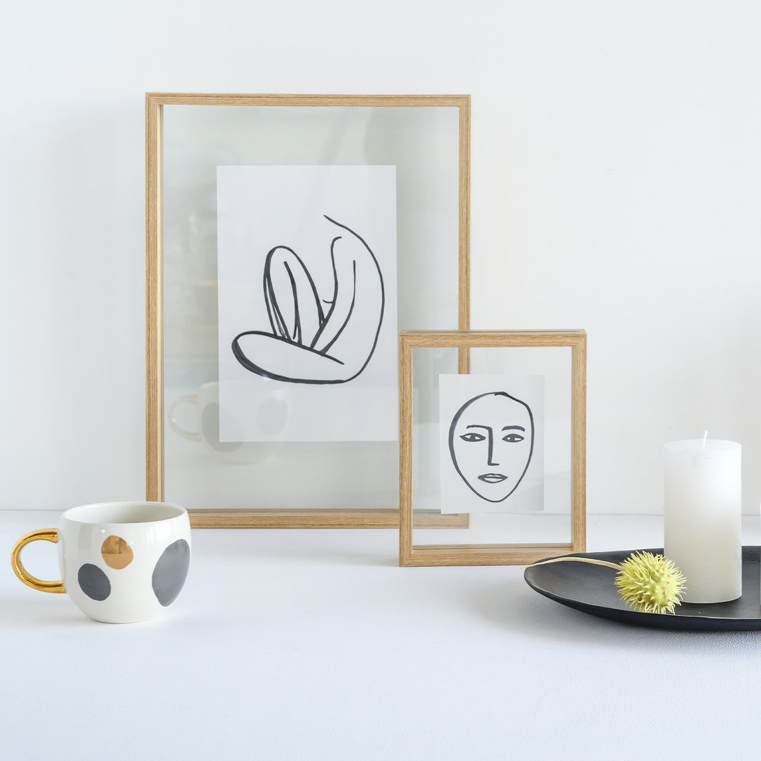 Luiz Wood Floater Picture Frame, 6" x 8", Natural