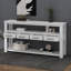 Table d'appoint moderne avec tiroirs et tablettes ouvertes Modern Console Table-85461765