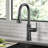 KRAUS Allyn Industrial Pull-Down Single Handle Kitchen Faucet-1398109973