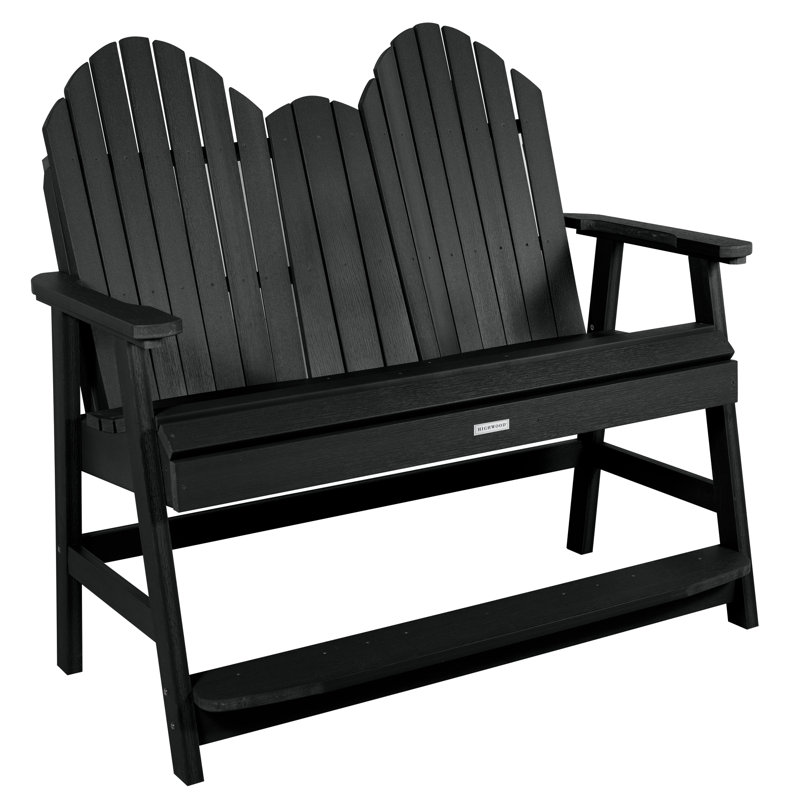 Banc d'extérieur 4 pi Cadha, Noir