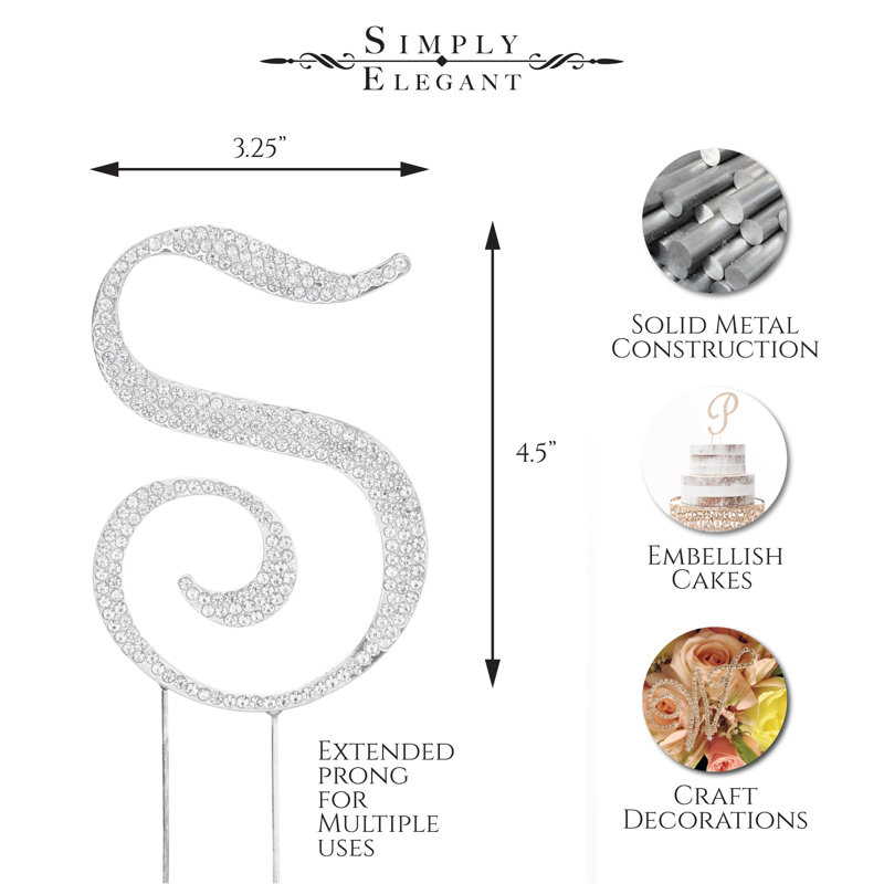 Surmatelas à gâteau "s" rhinestone, Argent