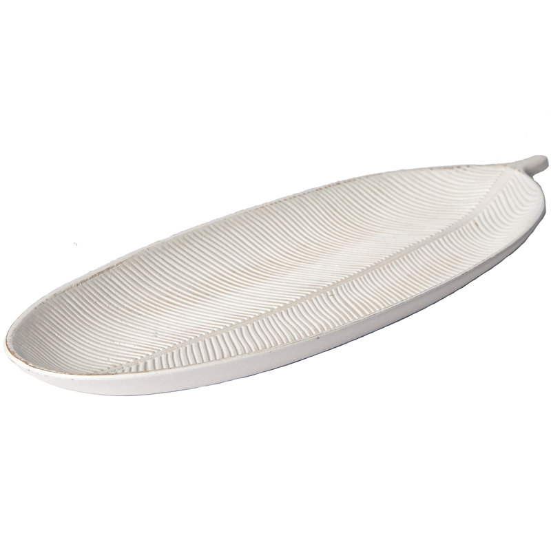 Plateau de table basse Long Leaf, Blanc