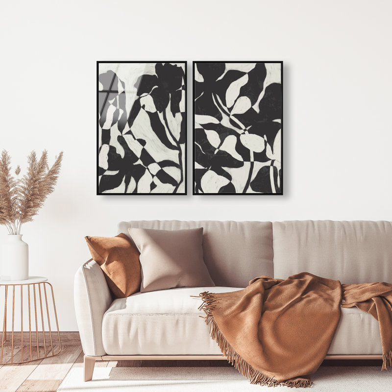 Contrast Nature Set High-Gloss Frameless Acrylic Glass Wall Art Abstract Print by Oliver Gal, Ready to Hang, 10 x 15