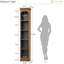 Bibliothèque de 70,9 po de hauteur, bibliothèque ouverte à 5 niveaux avec cubes, bibliothèque en bois avec espace de rangement, bibliothèque étroite autoportante pour bureau personnel, paquet de 1-324142763