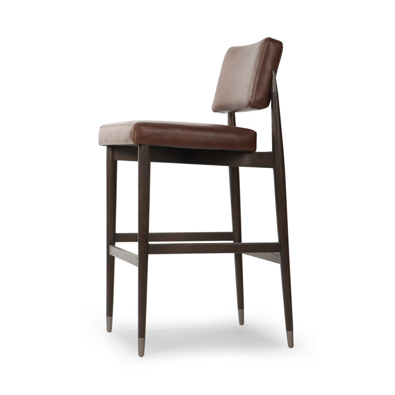Anton Stool-Havana Brown-Bar, Bar Stool (31" Seat Height), Cognac Genuine Leather