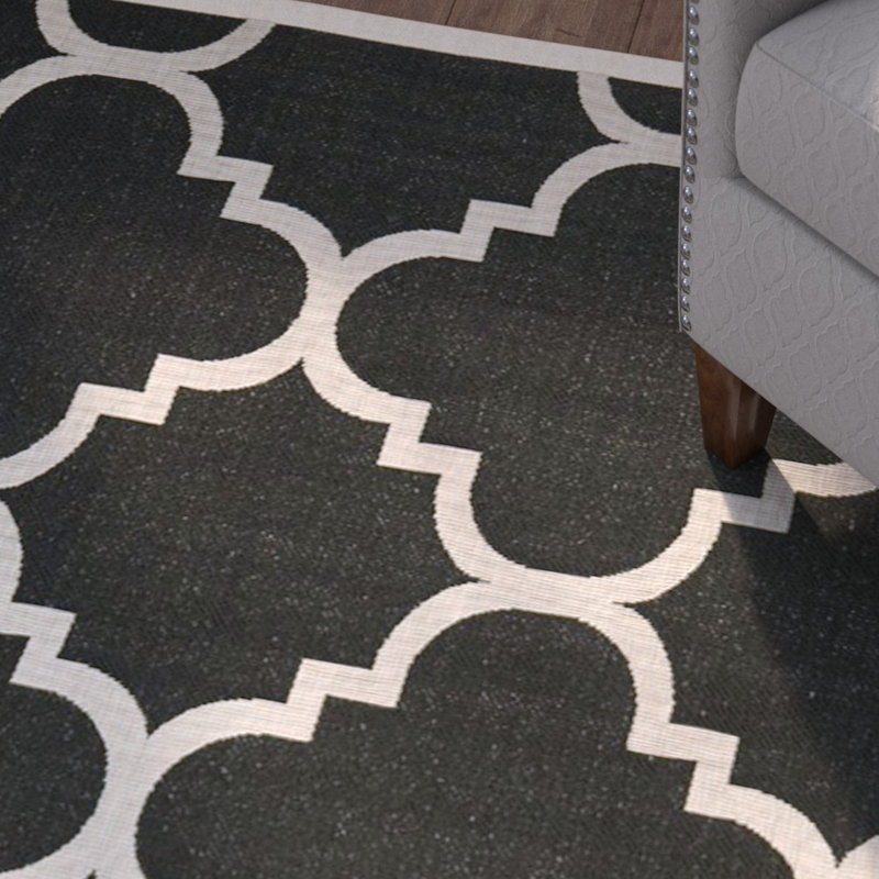 Joyner Geometric Hand Woven Indoor / Outdoor Area Rug, Rectangle 79 x 152 cm