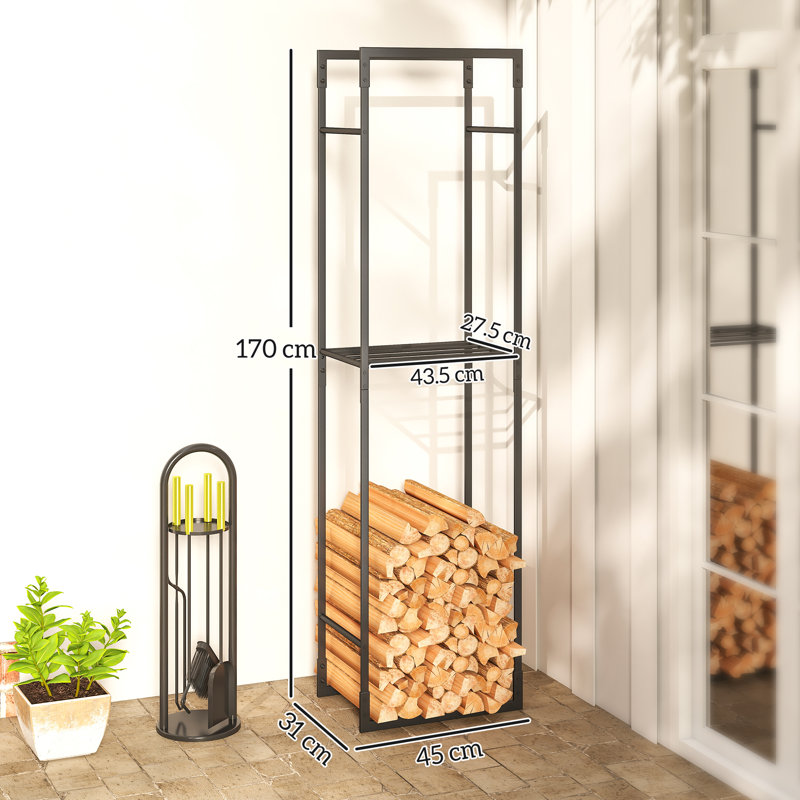 45cm W Metal Log Rack