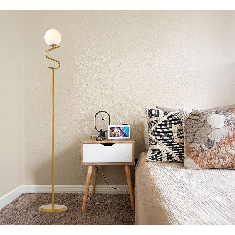 Ernell 64'' LED Novelty Floor Lamp, Gold
