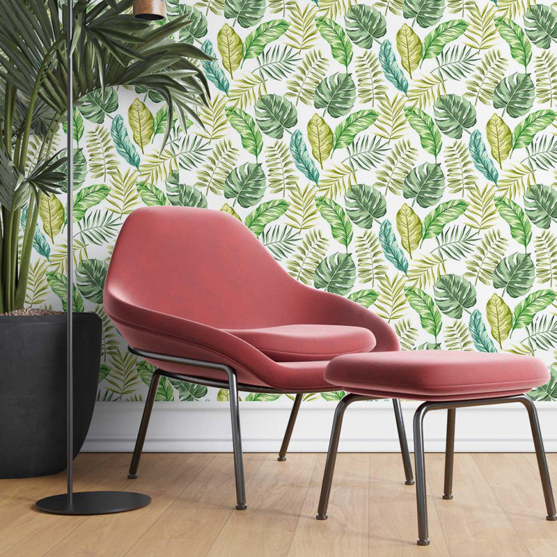 Rouleau de papier peint adhésif à feuilles tropicales L 8,5 pi x l 24 po Puig