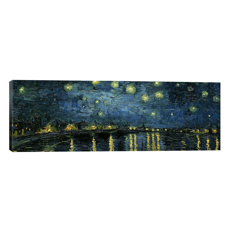 Starry Night Over the Rhone by Vincent Van Gogh - 1 Piece Wrapped Canvas Panoramic Painting