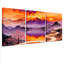 Tableau sur toile tendue représentant un coucher de soleil en montagne (ensemble de 3)-1979394454