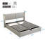 Upholstered Storage Bed With Adjustable Headboard, USB And LED PU-856694471-857193102