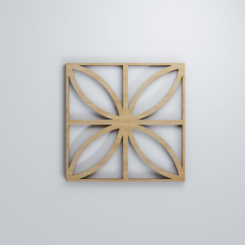 Panneaux muraux décoratifs en bois Swansea, Hickory, H 11 3/8 po x l 11 3/8 po x P 1/4 po