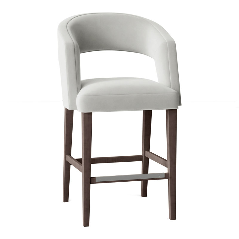 Bryant Upholstered Stool with Solid Wood Frame, Tobacco, Perigold Scardino Alabaster