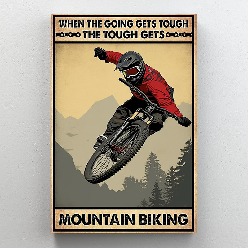 " Mountain Biking ", 36" H x 24" W x 1.25" D
