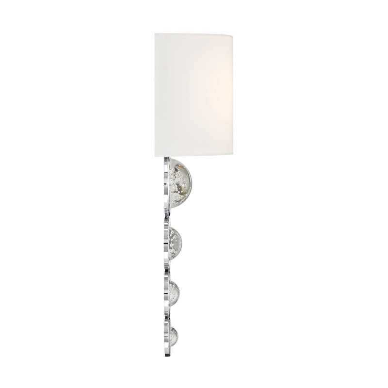 Marseille 1-Light Wall Sconce in Polished Nickel, Polished Nickel