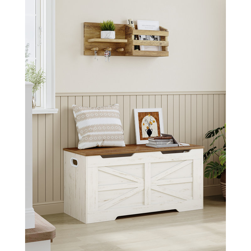 Accent Chest, White/Brown