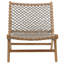 Mario Teak Wood and Rope Outdoor Occasional Chair-438089733
