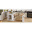 Îlot de cuisine 80,7 po avec table extensible, table de salle à manger avec tiroirs et armoire à double porte