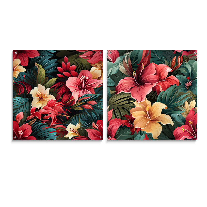 Topsfield - Ensemble de 2 verres muraux en acrylique, H 16 po x l 33 po