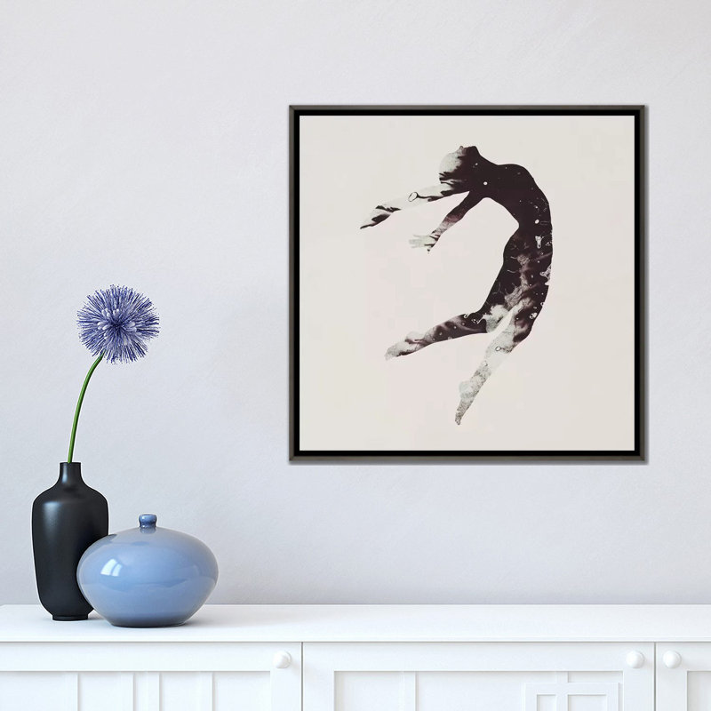 «Float Away I» par Daniel Taylor - reproduction d'art, Toile encadrée de bois rustique foncé, H 18 po x l 18 po x 1,5 po