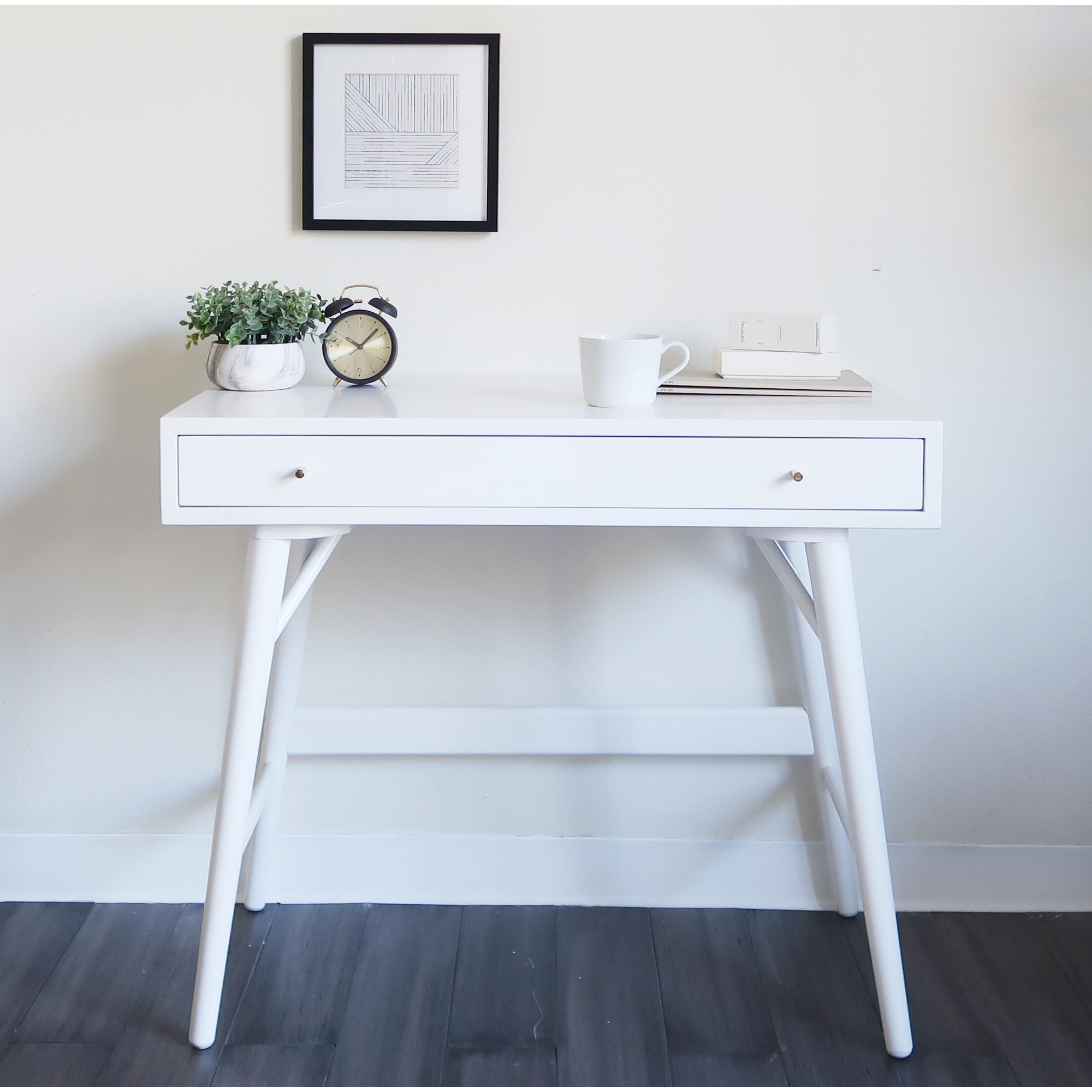 Lundquist  Wood Desk, White