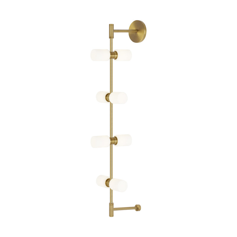 ModernRail 8 - Light LED Armed Sconce, 24V Remote Canopy (T24)