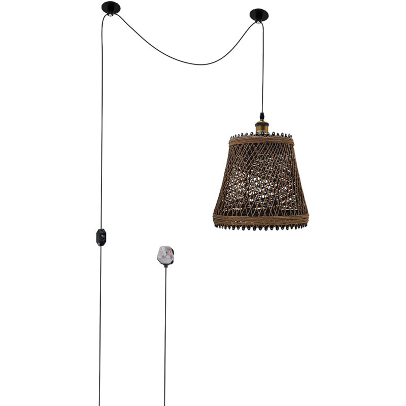 1 - Light Brown Single Pendant
