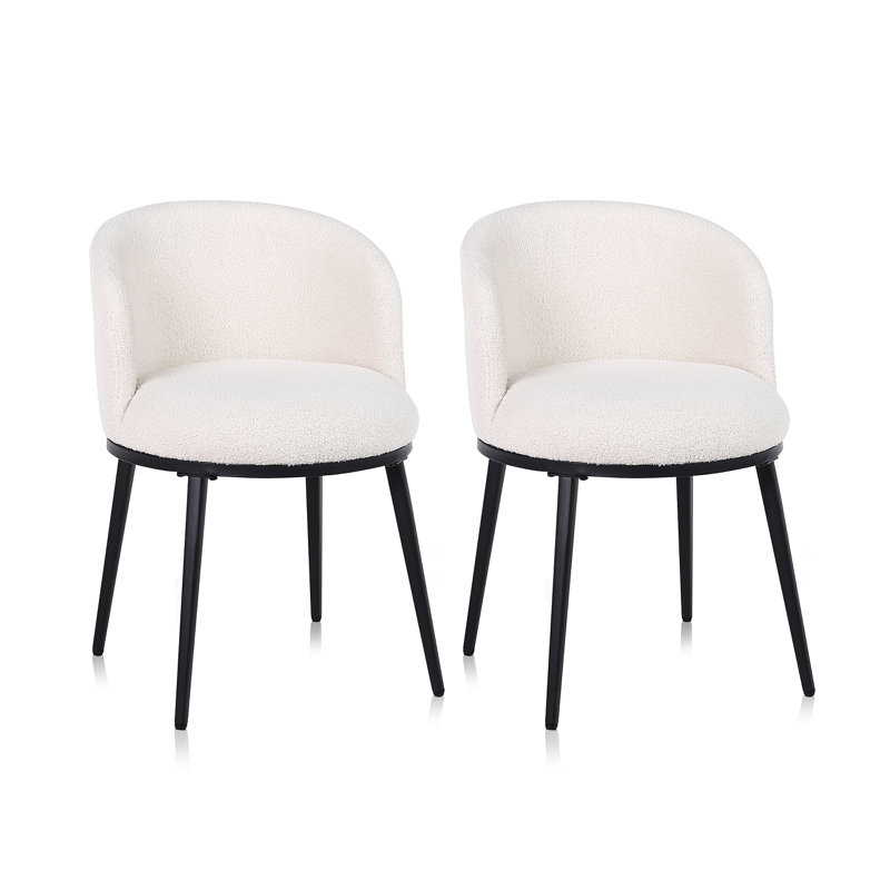 47.5cm H Velvet Upholstered Metal Spindle Side Chair in Brown