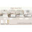 Structure de lit simple moderne avec 2 tiroirs pour tête et pied de lit blanc brillant