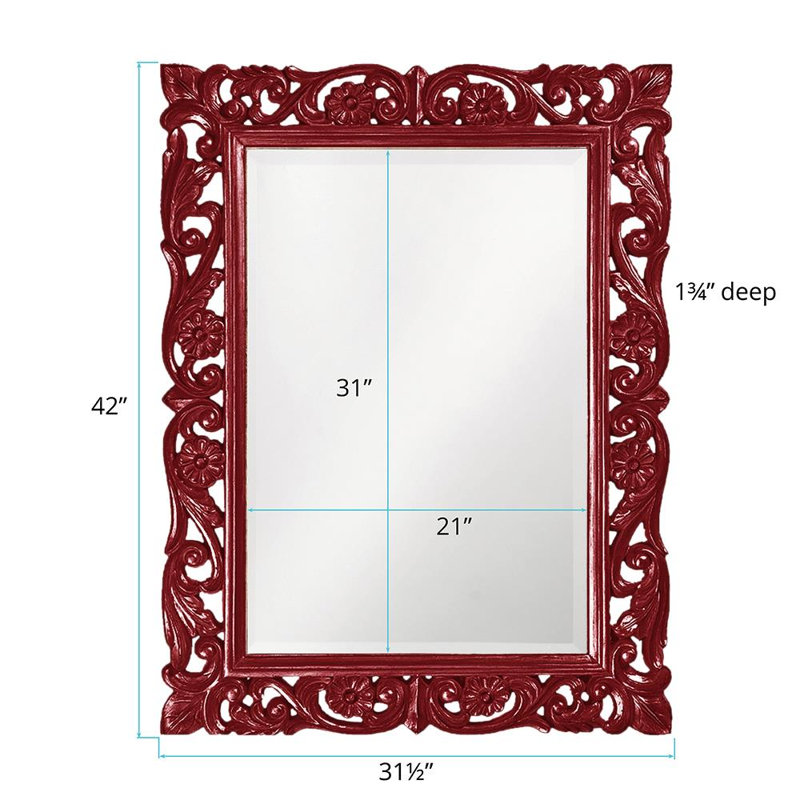 Miroir décoratif traditionnel biseauté, Bourgogne